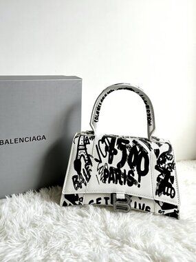 Balenciaga Hourglass XS Graffiti Handbag